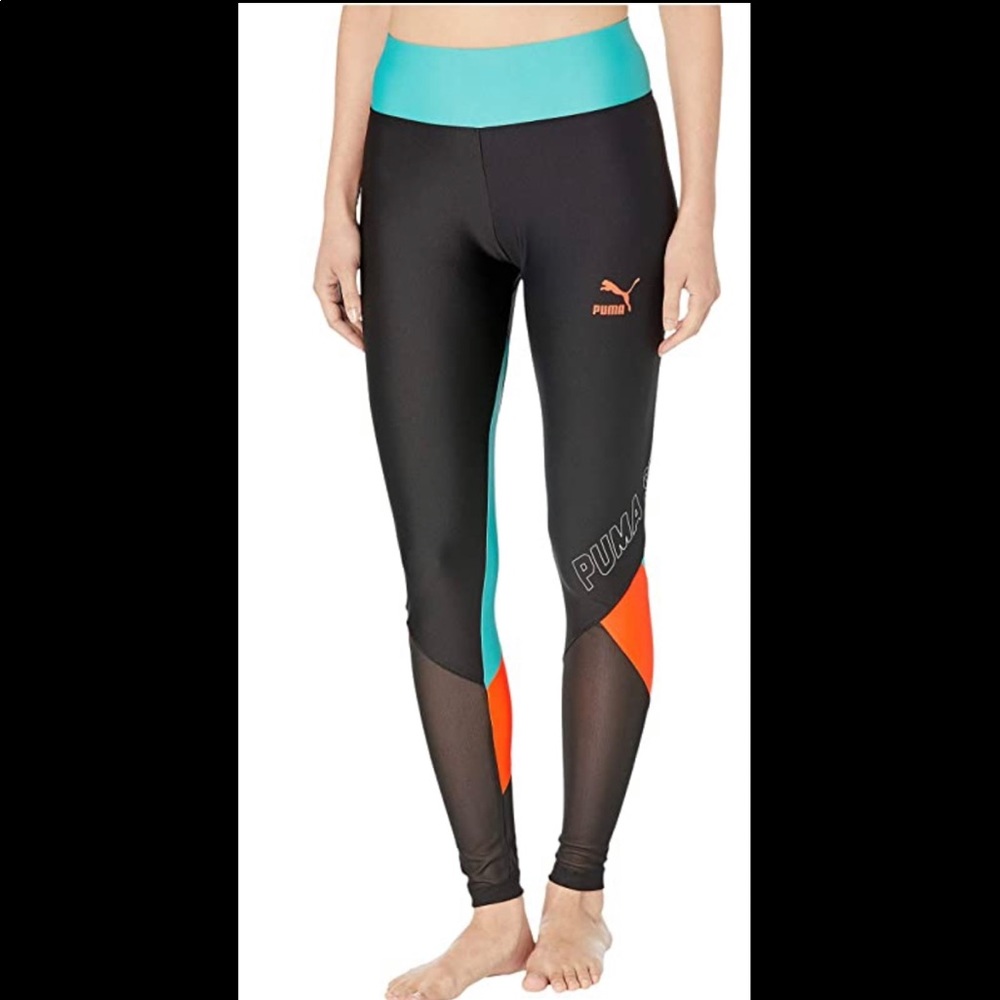 NWOT Puma orange/turquoise leggings XS: $25